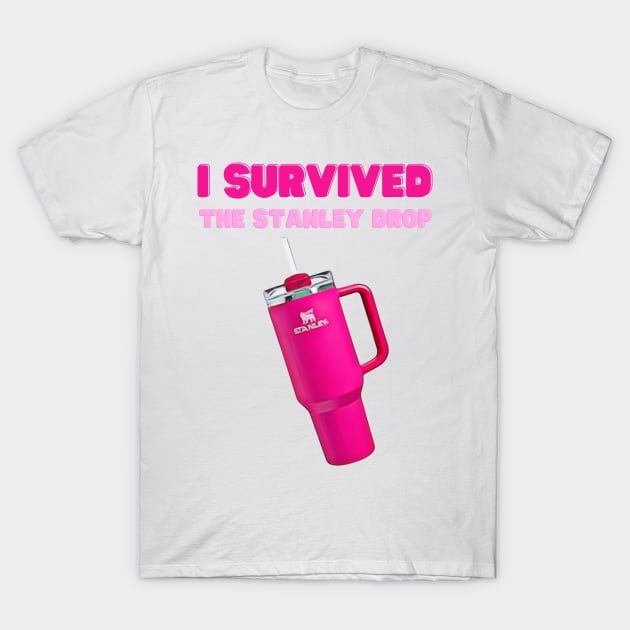 I Survived The Stanley Cup Target Drop Funny Valentine's Day T-Shirt by Little Duck Designs